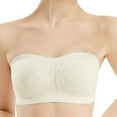 thumbnail image 4 of Sngxgn Womens Satin Full Coverage Bra,S upport Underwire Bra(White,L), 4 of 5