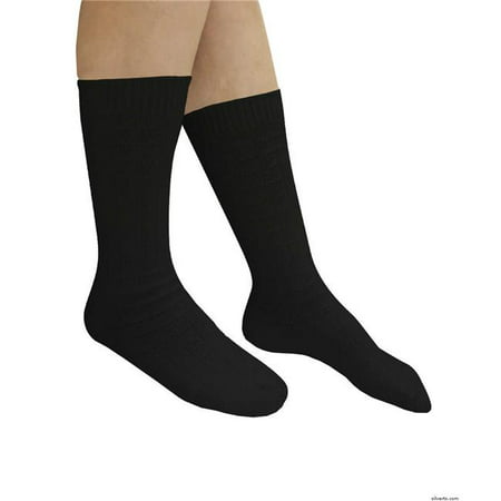 Silverts 191800202 Lightweight Stretch Socks for Swollen Feet & Ankles - Black, Medium - Pack of