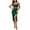 Green, variant on IROINNID Women's Sheath Dress Fashion Backless Split Fork Full Dresses Suspender Dresses Solid Color Elastic Waist Dress