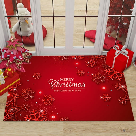 Grrvtrz Christmas Bath Mats Christmas Bathroom Decorative Rugs for Bathroom Non Slip Shower Rugs for Bathroom Bedroom Home,Christmas Decorations,Home Decor