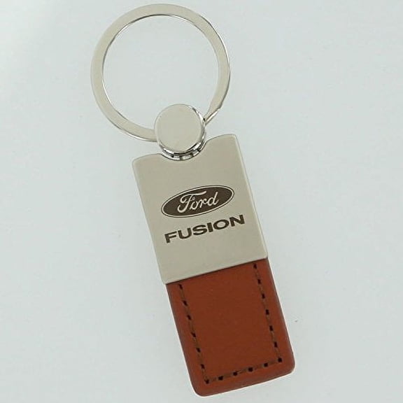 Ford Fusion Keychain & Keyring - Duo Premium Brown Leather