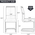 thumbnail image 6 of Sumdeal Modern Dining Chairs Set of 4,Modern Dining Chairs with Metal frame leg with High Density Sponge Leather,Dining Chairs for Dining Room,Kitchen,Living Room, 6 of 6