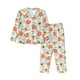 thumbnail image 1 of Balery Peach Conjunto de Pijama con Estampado para Mujer, Conjunto de Dos Piezas con Manga Larga, Ropa de Dormir Suave con Bolsillos, Pijamas Cómodos-Large, 1 of 7