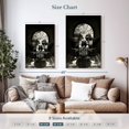 thumbnail image 4 of Elephant Stock Room Skull Bw Wall Art - Vertical Canvas Wall Art - Living Room Wall Decor - Gothic Canvas - Black And Gray Decor By Ali Gulec - 24" x 36", 4 of 8