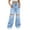 Light Blue, variant on Women's Casual Jeans High Waisted Straight Leg Distressed Stretch Bootcut Long Trousers for Everyday Wear Relaxed Fit Denim Pants Light Blue,2XL