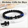 thumbnail image 2 of 8th 9th 10th 13th 14th 15th 16th 17th 18th 21st 30th Birthday Gifts for Boys Cross Bracelets for Son/Grandson/Brother/Nephew, 2 of 5