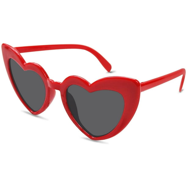 Gafas de sol con forma de corazón de moda de los años 70, gafas con forma de corazón Vintage, protección Uv400, gafas con forma de corazón de amor, gafas coloridas de estilo eleg