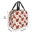 thumbnail image 3 of Lsque Rose Flowers Pattern Lunch Bag Women/Men Insulated Lunch Box,Small Leakproof Cooler Food Lunch Containers Reusable High Capacity Lunch Tote Bags, 3 of 6