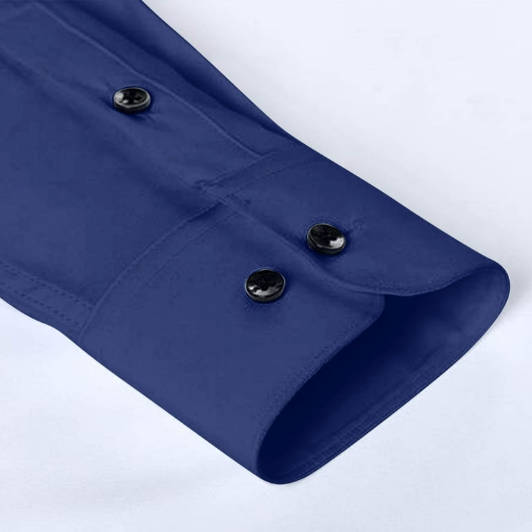 Bazeneo Mens Long Sleeve Dress Shirts Button Up Business Casual Shirts  Fitted Non Iron Formal Shirt Plain Colour Slim Fit Tops Wrinkle Free Light  Dressy Shirt Office Work Outfits - Walmart.com