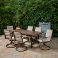 thumbnail image 4 of Hanover Fairhope 7-Piece Outdoor Dining Set with 6 Padded Swivel Rockers and a 28.5 in. Table, Tan, 4 of 14