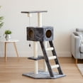 thumbnail image 5 of IRIS USA Three Tier Plush Cat Tree, Gray/Beige, 5 of 5