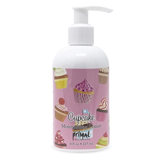 Primal Elements Crema para manos y cuerpo Loción de manteca de karité 8 onzas líquidas (paquete de 1) Cupcake