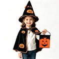 thumbnail image 2 of CUZIBR Kids Halloween Bat Shaped Candy Handbag Cartoon Funny Face Treating Bag Children Trick Or Treating Party Storage Tote, 2 of 4