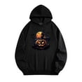 thumbnail image 2 of Cmfcve Woman & Men Pumpkin Sweatshirts Fleece Long Sleeve Halloween Shirts Stretch Breathable Spooky Season Hoodies Blouse, 2 of 5