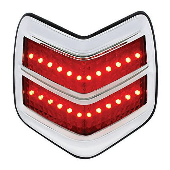 United Pacific 1940 Ford LED Flush Mount Tail Light with Chrome Bezel Tail Light FTL4005LED