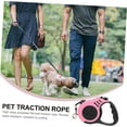 thumbnail image 3 of Retractable Dog Leash for Medium - Small Dogs and Cats 16FT Tangle Free, Heavy Duty Walking Leash with Anti Slip Handle, Pause and Lock Strong Nylon Tape, Store Dog Leash Retractable(Pink), 3 of 7