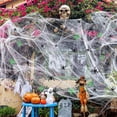 thumbnail image 5 of JoyX Halloween Spider Web Decorations, 1000 Sqft Super Stretch Spider Webs with 60 Plastic Fake Spider Glow in the Dark, Indoor/Outdoor 300g/10.58 oz, 5 of 10