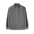 thumbnail image 5 of Ma Croix Men's Active Slim Fit Track Jacket with Button Sleeve Accents, 5 of 7