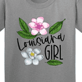 thumbnail image 4 of Inktastic Louisiana Girl Magnolia Flowers and Leaves Youth T-Shirt, 4 of 5