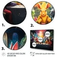 thumbnail image 3 of Designart "Wondering Portrait of Goat in Yellow and Blue Meadow II" Animals Wall Art - Modern Farmhouse Yellow Goat Entryway Wall Art Print, 3 of 4