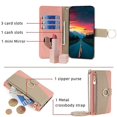 thumbnail image 4 of For TCL 503 Case Mirror Wallet Leather Phone Cover with Chain Shoulder Strap - Green, 4 of 5