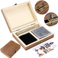 thumbnail image 4 of Piedras Para Enfriar Vino, Rocas Frías De Granito, 9 Piezas De Alta Dureza Con Caja De Madera Para Tienda De Bebidas, 4 of 8