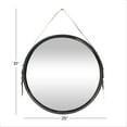 thumbnail image 4 of DecMode 25"W, 31"H Round Wall Mirror, Black, 4 of 10