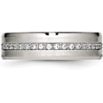 thumbnail image 4 of Chisel Stainless Steel Brushed and Polished with CZ 6.7mm Band - Ring Size 8.0, 4 of 8