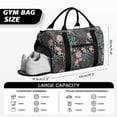 thumbnail image 5 of Floral Womens Gym Tote Duffle Bag with Wet Pocket & Shoe Compartment, Forest Travel Duffel Bag Overnight Weekender Hospital Tote Girls Workout Carry on Bag with Luggage Sleeve, 5 of 6