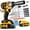 Machine with battery * 1+toolbox, variant on DGB Heavy Duty 21V High Torque Cordless Impact Wrench 1/2" Drive Power Tool with Brushless Motor, Dual Batteries and Accessory Kit for Construction & Industrial Use