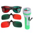 thumbnail image 3 of Vale la pena probar cuatro luces evitar la desviación Las gafas profesionales de 4 puntos rojos y verdes aumentan el contraste de color para la prueba de función visual ANGGREK Otros, 3 of 8