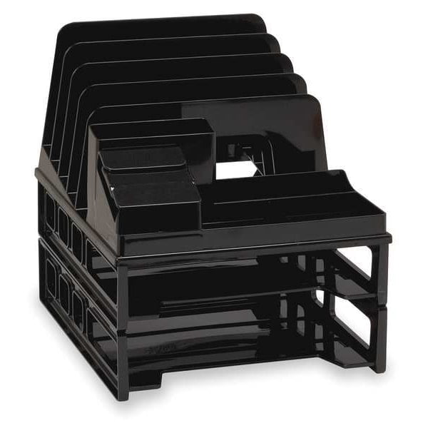 ADVANTUS Hanging File Rack – Holds Letter & Legal Size Files, Black Desktop Organizer - View #3