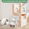 thumbnail image 3 of 8-in-1 Toddler Slide and Indoor Playground Set – Multi-Function Climber, Tunnel, Basketball Hoop, Telescope, Toy Storage, 3 of 7