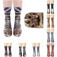 thumbnail image 5 of Calcetines divertidos con pata de Animal, novedad en calcetines de animales, calcetines locos con pata de gato y perro en 3D, regalos de Navidad, calcetines de Navidad para hombres y mujeres JAMW Sencillez, 5 of 5