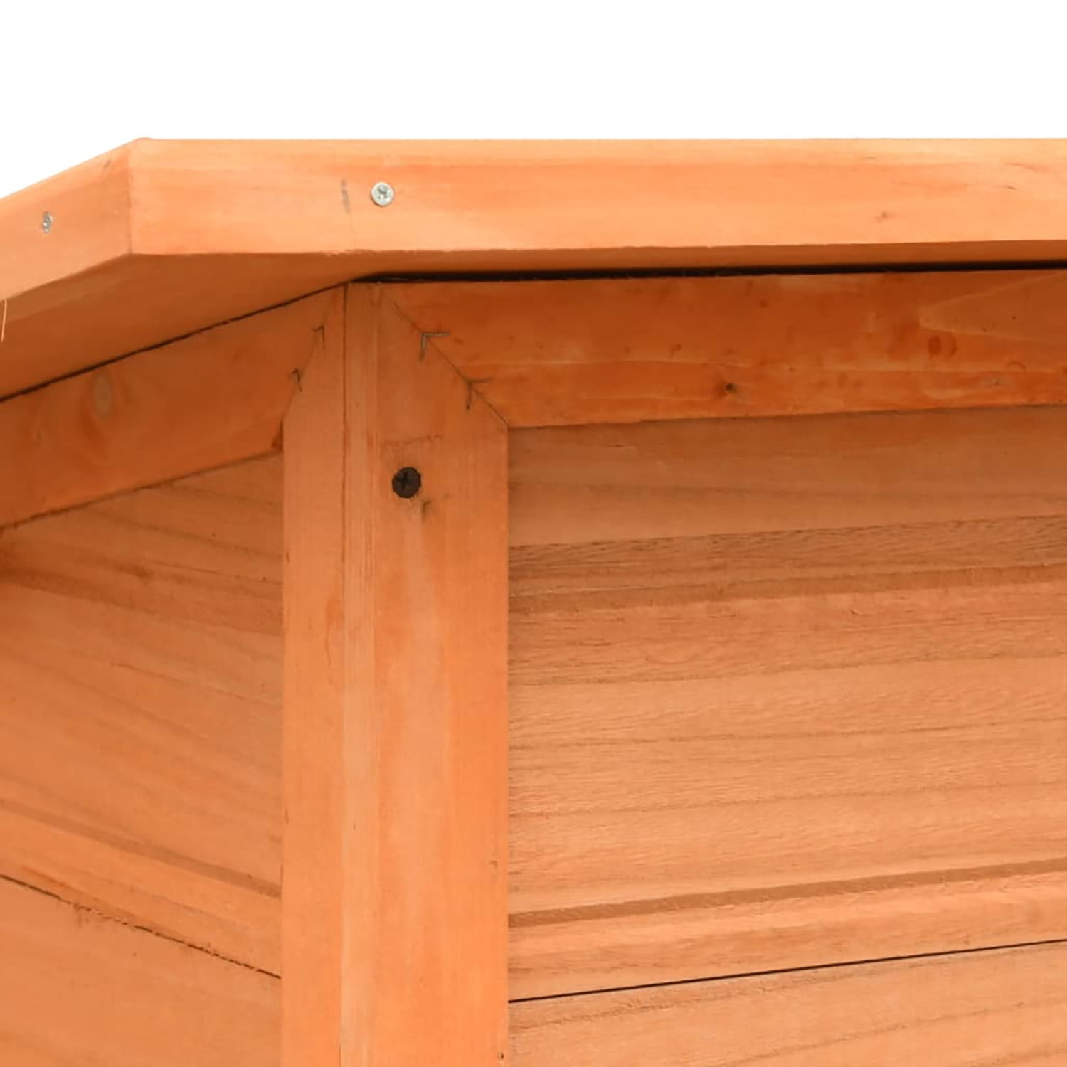Pefilos 44" Wooden Outdoor Dog Houses Durable Large Cat House Perfect for Small Pet House with Waterproof PVC Plastic Roof, Breathable Doors, Brown Pefilos 44" Wooden Outdoor Dog Houses Durable Large Cat House Perfect for Small Pet House with Waterproof PVC Plastic Roof, Breathable Doors, Brown