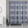 thumbnail image 2 of Creative Products Navy Barn Star Spice Pattern 71x74 Shower Curtain, 2 of 2