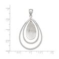 thumbnail image 2 of Sterling Silver Polished & Textured Teardrop Pendant, 2 of 4