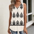 thumbnail image 5 of Kixjoy Tank Tops for Women Loose Fit V Neck Tank Top Sleeveless Trendy Pleated Blouse Summer Basic Casual Cozy Shirts for Women, Beige L, 5 of 6