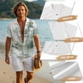 thumbnail image 6 of FOR U DESIGNS Crane Forest Print Matchable Couples' Outfit Sleeveless Womens Linen-Like Shirt with Pocket Mens Button Down Shirt for Travel, 6 of 7