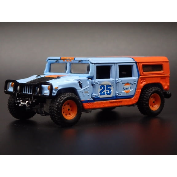 Open Box 1992-2006 HUMMER H1 HUMVEE ALPHA GULF OIL 1:64 SCALE DIORAMA DIECAST MODEL CAR