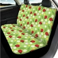 thumbnail image 3 of Qpednta Cute Ladybug 14 Pieces Automobile Seat Cover Sets Steering Wheel Cover Comfortable Car Headrest Cover Center Console Cover Cars Seat Belt Pad Cover Water Cup Pad Fit Car,Suv, 3 of 6