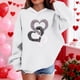 thumbnail image 4 of Sudadera con capucha y estampado de corazón de San Valentín, sudadera de manga larga para niños y niñas, chaqueta para niñas de talla mediana y grande., 4 of 7