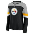 thumbnail image 2 of Women's-Fanatics  Black Pittsburgh Steelers Chevron Long Sleeve Fashion Top, 2 of 3