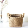 thumbnail image 2 of JANDEL Household Handmade Woven Flower Pot Jute Cloth Storage Basket Portable, A, L(6.69*6.3*5.51), 2 of 5
