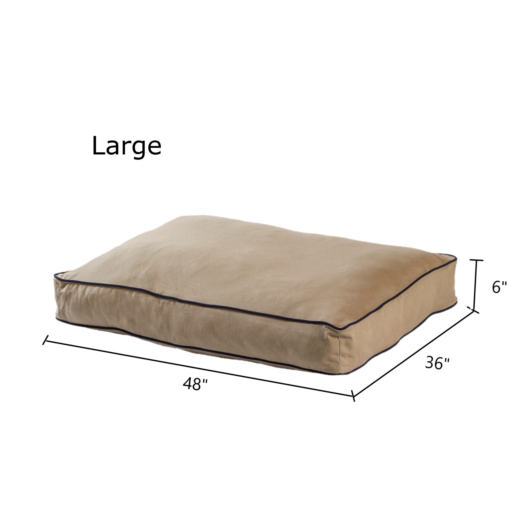Happy Hounds Casey Indoor/Outdoor Pillow Style Dog Bed, Greystone, Large (48 x 36 in.)