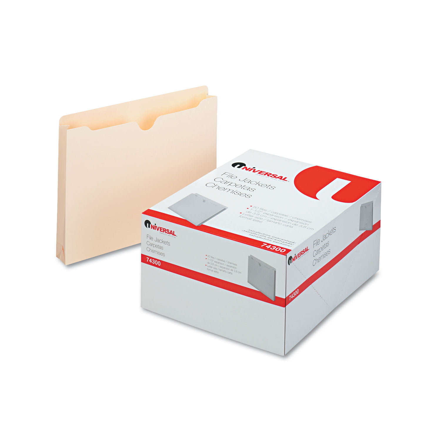 Legal 76500 11 Point Manila 50/Box Universal Economical File Jackets with Two Expansion 