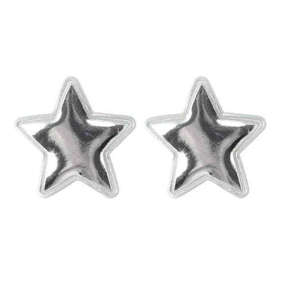 Unique Bargains 1 Pair Shoelace Charms Sparkly Star Decorative Shoe Clips Silver Tone