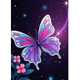 thumbnail image 3 of Beautiful Purple Themed Backdrop Banner with Butterfly and Flower Elements Party Decorations Photography Props Background for Birthday Parties Valentine's Day Celebrations General Parties, 3 of 7