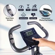 leikefitness LEIKE X Bike Ultra-Quiet Folding Exercise Bike, Magnetic Upright Bicycle with Heart Rate,LCD Monitor and easy to assemble