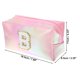 thumbnail image 2 of 1 Pc Bolsa Cosmética de Letras B para Mujeres, Duradera, para Vacaciones y Actividades al Aire Libre, de Cuero PU Rosa, 2 of 3